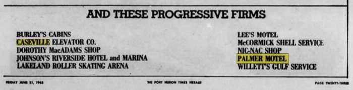 Palmer Motel - Jun 21 1963 Article (newer photo)